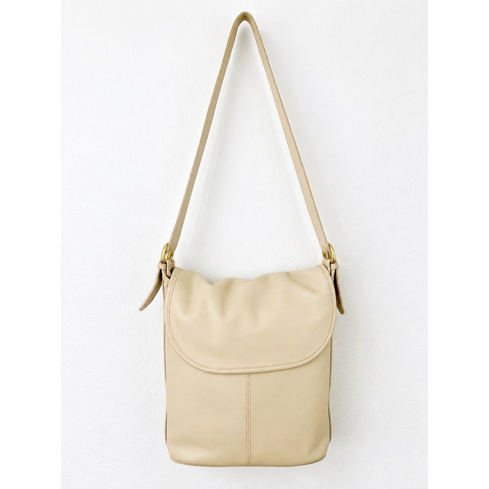 Vintage Coach Whitney Shoulder Bag Leather USA Bone White 4115 with Dust Bag - Picture 5 of 16